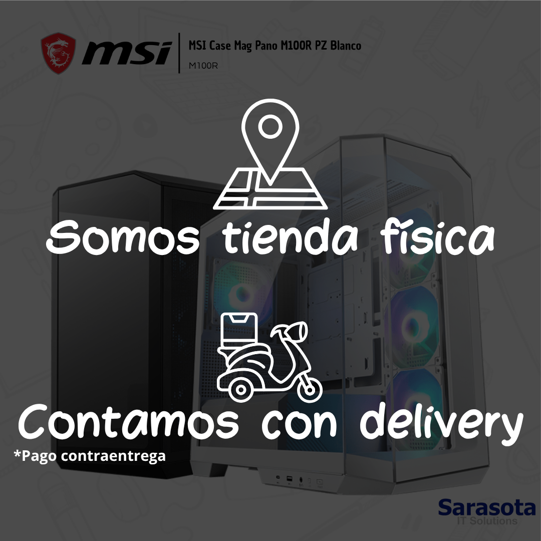 accesorios para electronica - MSI Case Mag Pano M100R PZ Blanco  2