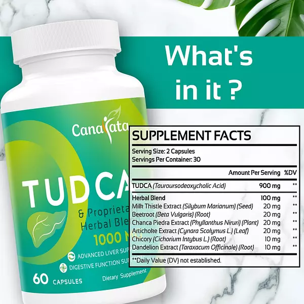 Salud y Equipamiento Médico - Tudca 1000 Mg Salud Del Higado 60cap Canarata 4