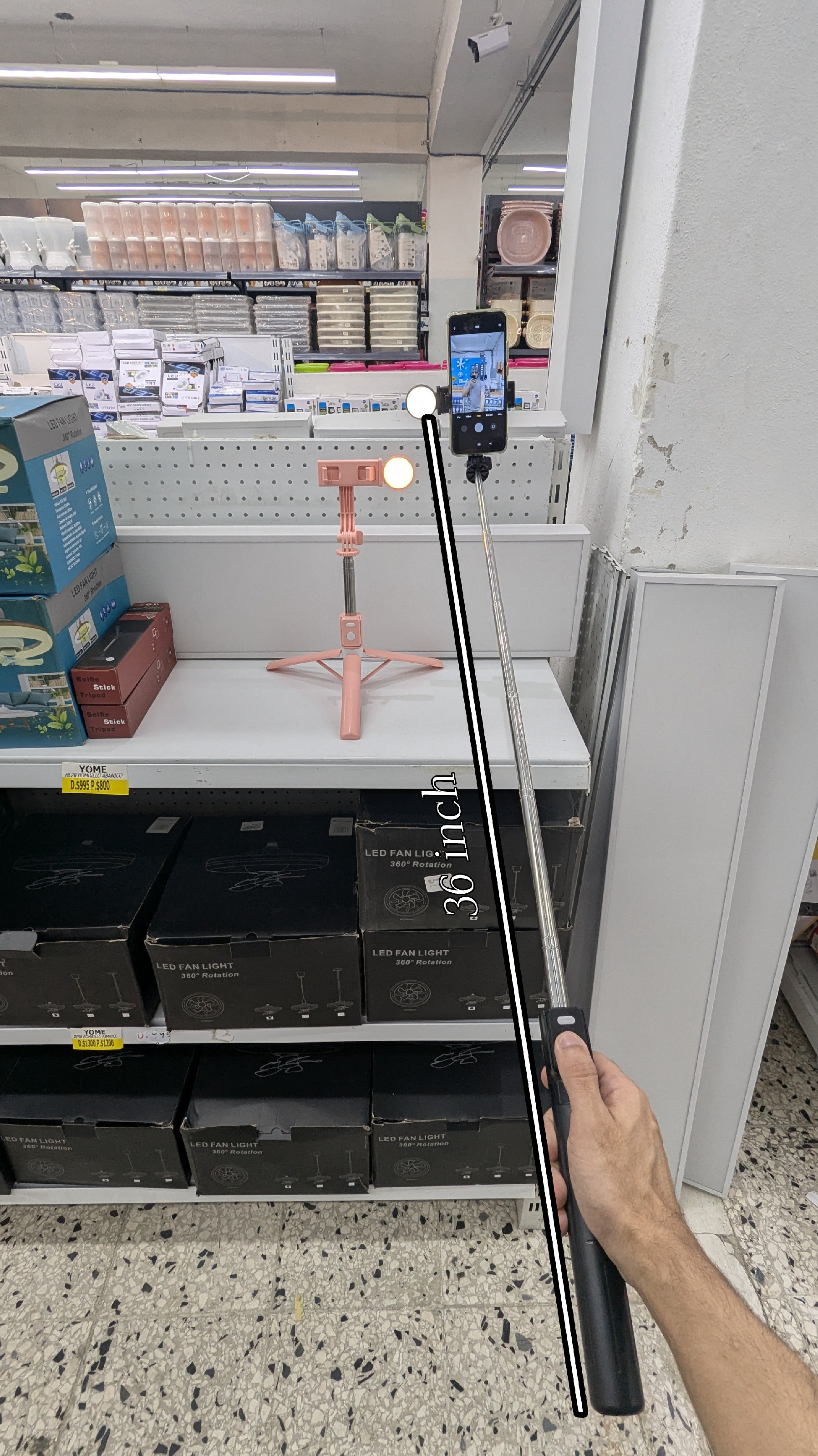 celulares y tabletas - 📸 Selfie Stick 3 en 1 con Trípode y Luz LED – Ideal para Fotos y Videos 3