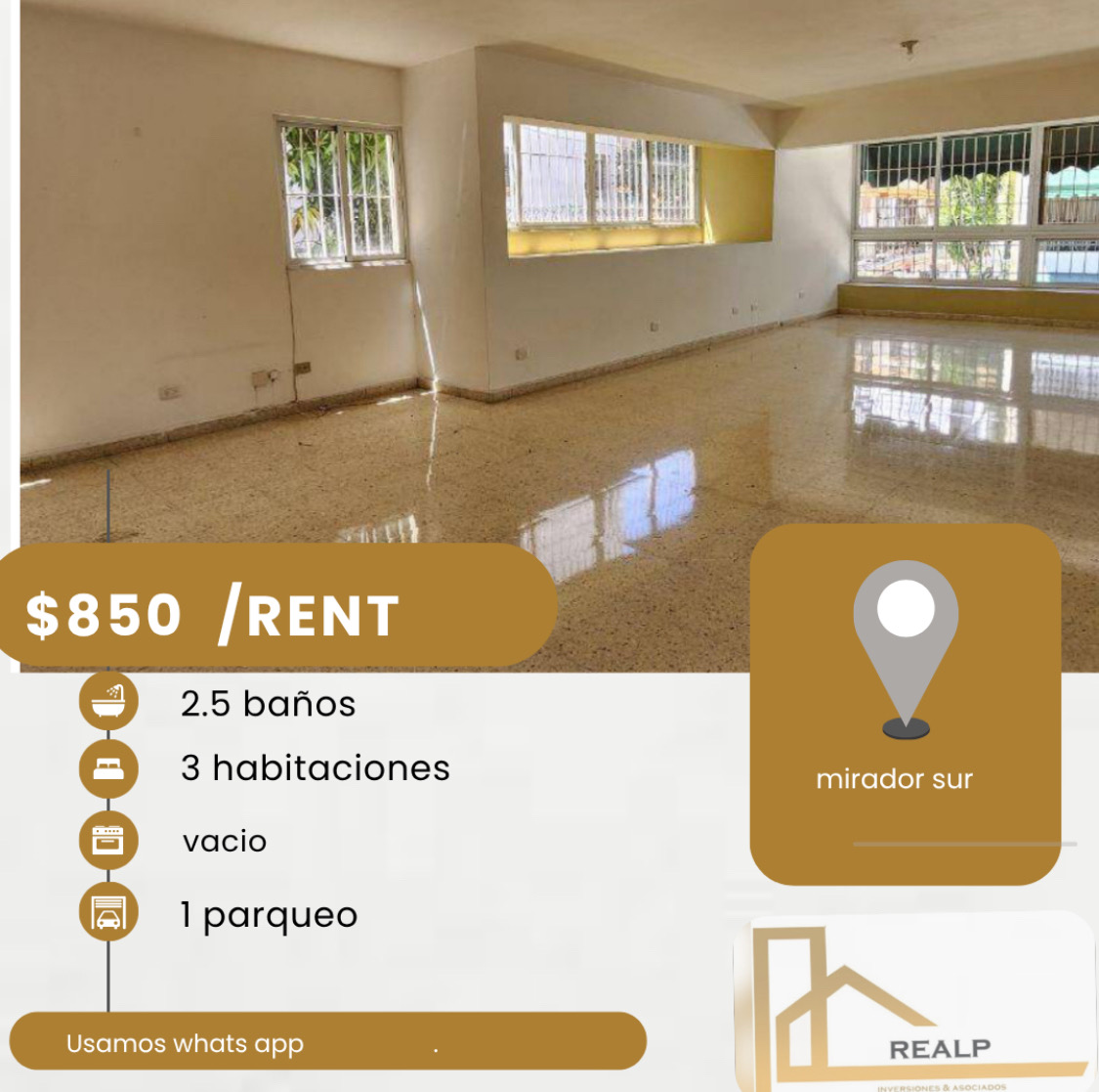 apartamentos - hermoso apartamento en el mirador sur 