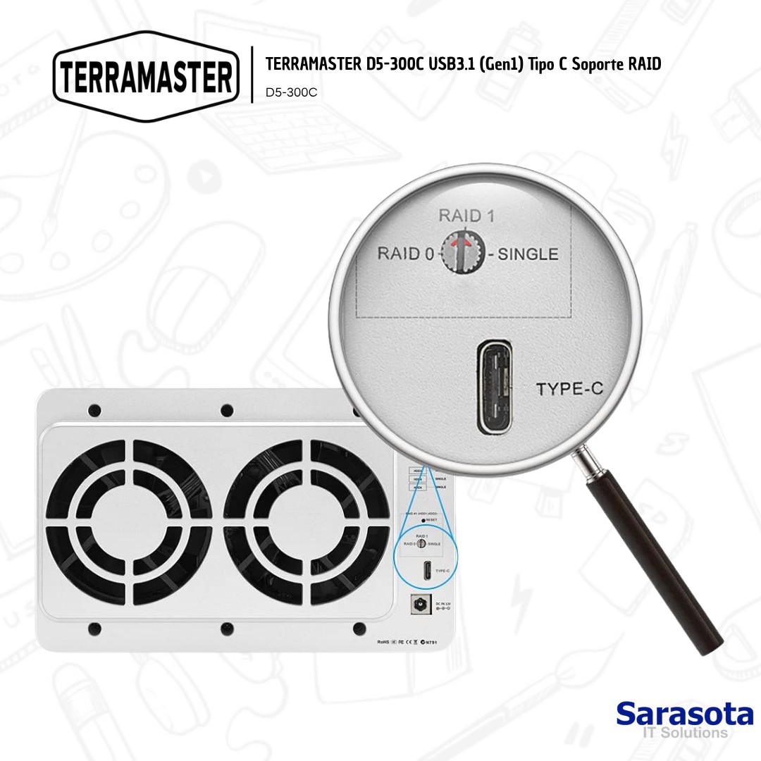 accesorios para electronica - Terramaster Raid Store D5-300C  2