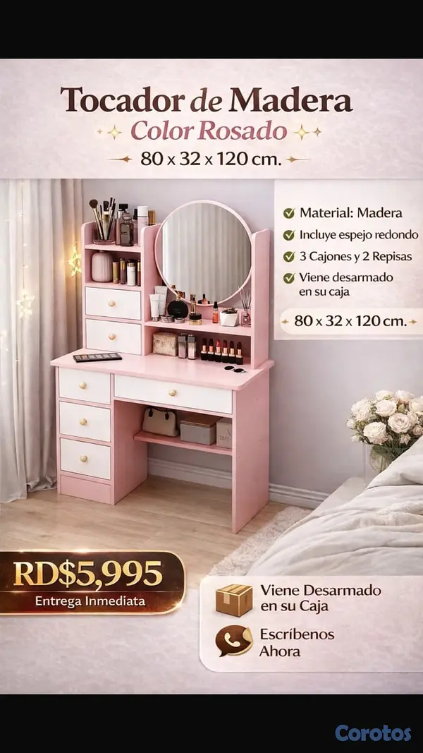 muebles y colchones - Tocador de maquillaje  2