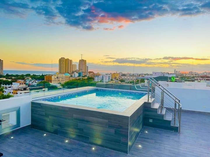 apartamentos - Apartamento en alquiler, 1 dormitorio, 1,5 baños, garaje, gimnasio, piscina. 7