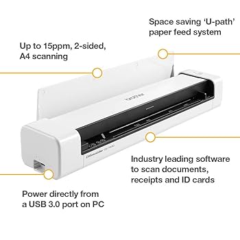 impresoras y scanners - SCANNER BROTHER DS-740D, COMPACTO DUPLEX, SW PARA  1