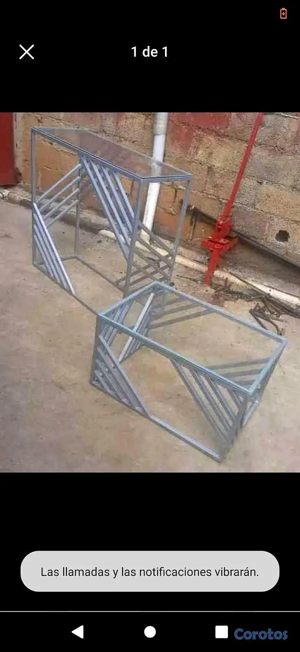 muebles y colchones - mesas de centro de muebles en hierros galvanizado  9