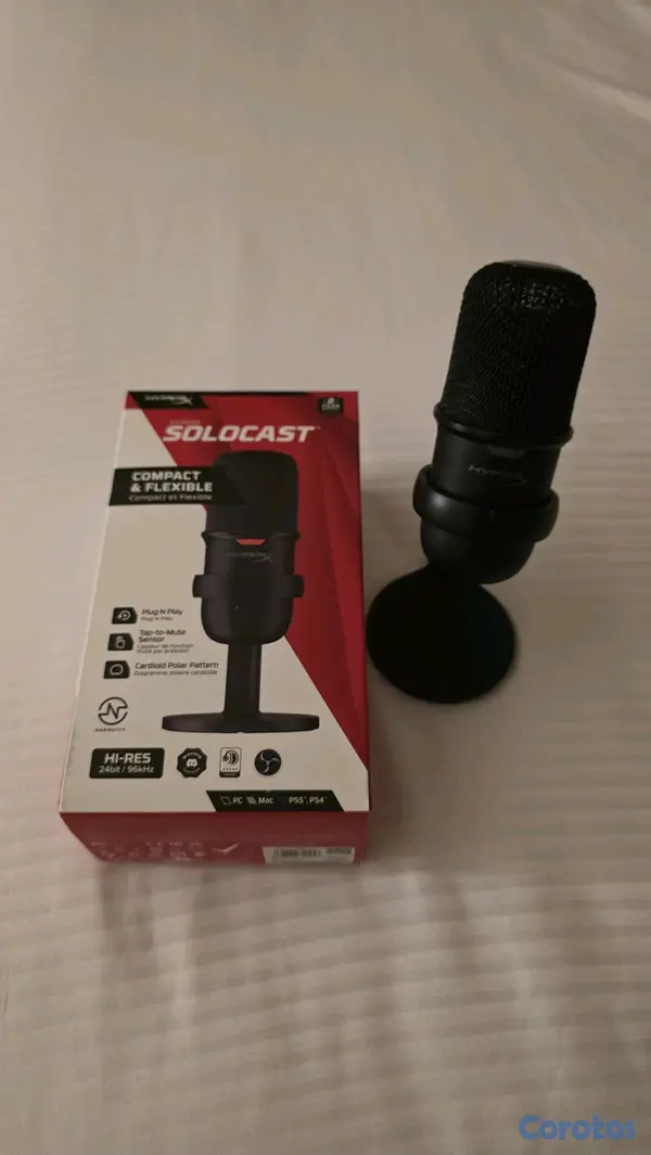otros electronicos - Micrófono HyperX SoloCast USB Profesional + Caja 2