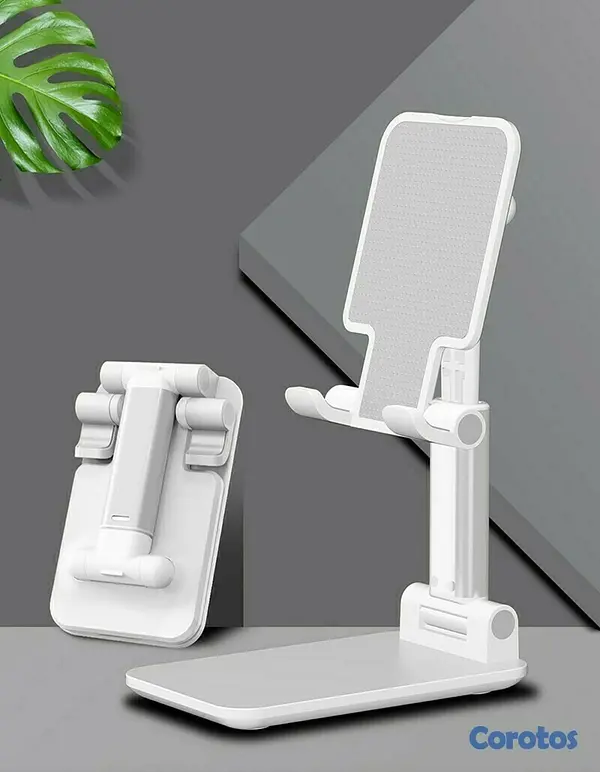 accesorios para electronica - Soporte de teléfono de metal ajustable y plegable para escritorio 4