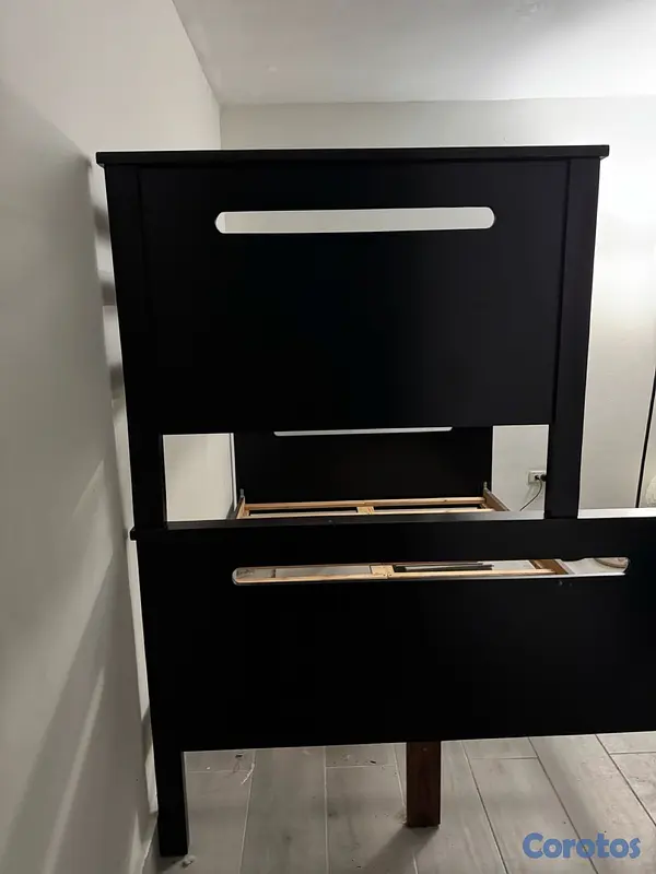 muebles y colchones - Combo de Camas: Camarote Queen/Twin + Cama Twin con Colchón | Espejo GRATIS 4