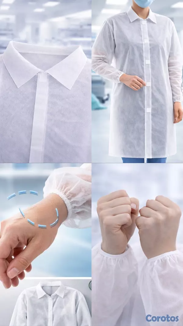 salud y belleza - Bata Laboratorio Desechable Profesional 7