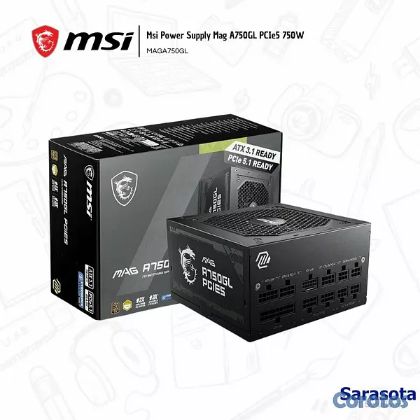 accesorios para electronica - Msi Power Supply Mag A750GL PCIe5 750W 2