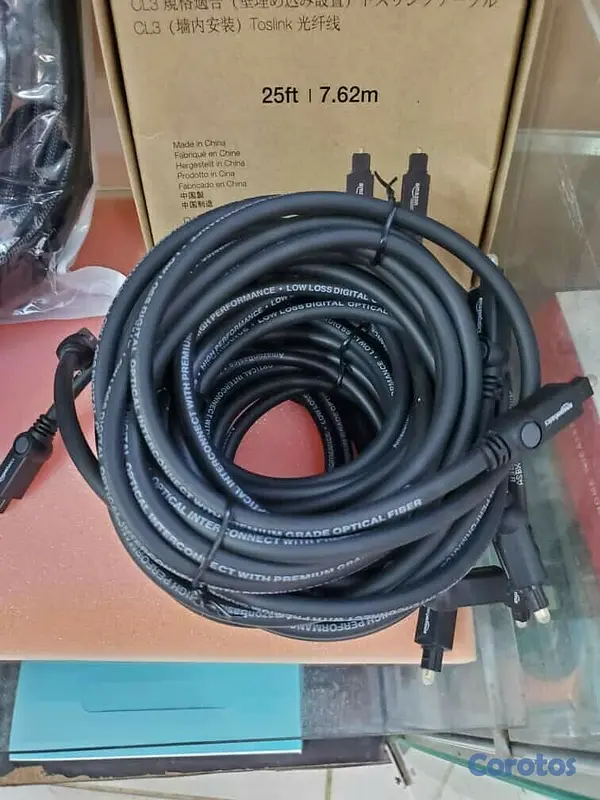 accesorios para electronica - CABLE SONIDO OPTICO DIGITAL BUENA CALIDAD 50 PIE 25 PIE 12.3 PIE 6 PIE 3 PIE  4
