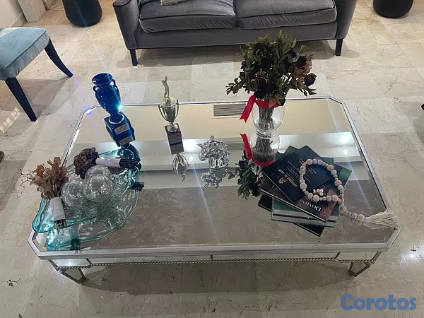 muebles y colchones - Mesa De Centro de Espejo 2