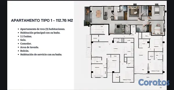 apartamentos - Apto 302, Proyecto LC en Atala 5
