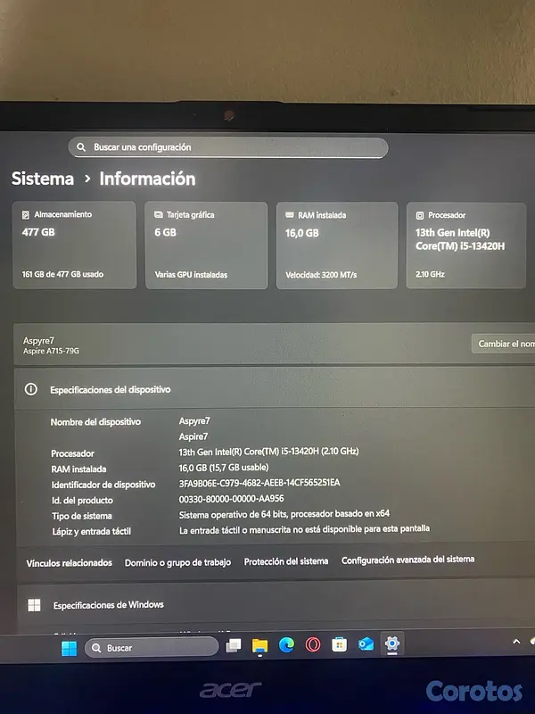 computadoras y laptops - Laptop gamer 7
