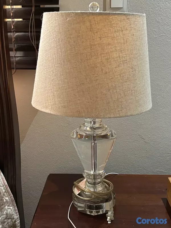decoración y accesorios - Lámpara de Mesa base de cristal  3