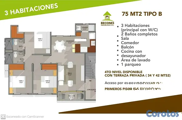 apartamentos - apartamento en venta 55/69/75/90 metros  8