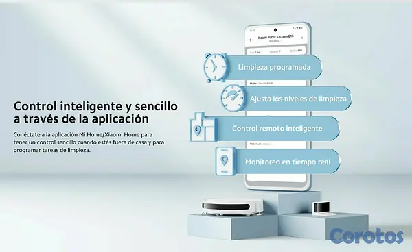 electrodomesticos - Xiaomi Robot Vacuum E10 Especialista en  limpieza  9