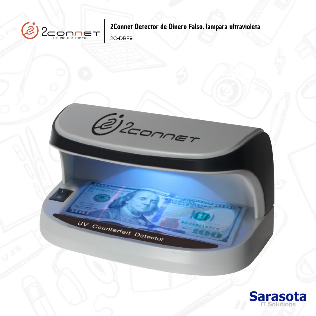 accesorios para electronica - 2Connet Detector de Dinero, lampara ultravioleta 1