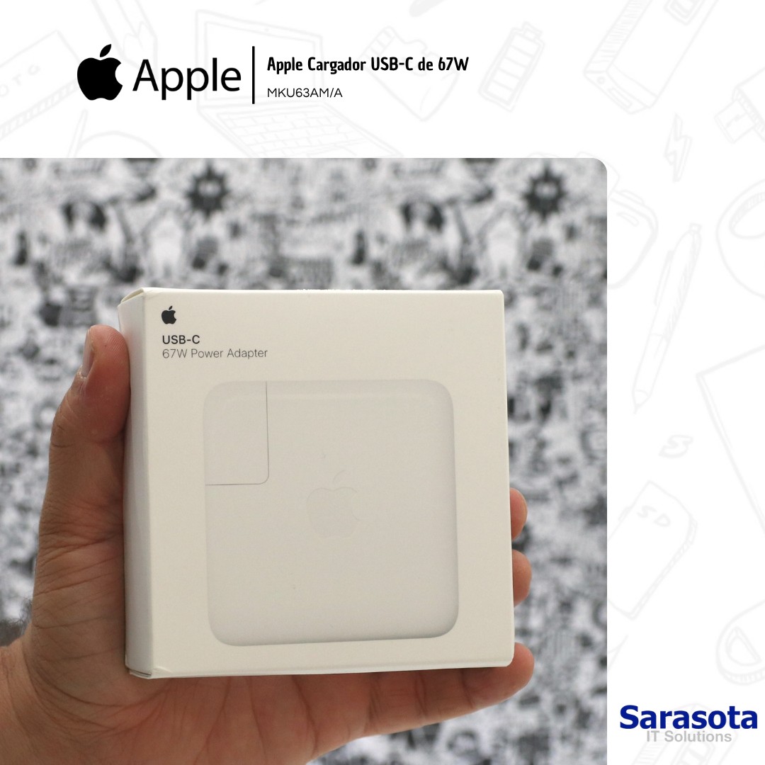 accesorios para electronica - Adaptador de corriente USB-C de 67W de Apple MKU63