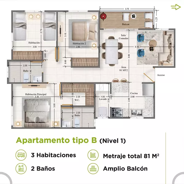 apartamentos - Apartamentos con Bono Vivienda, Avenida Ecológica  5
