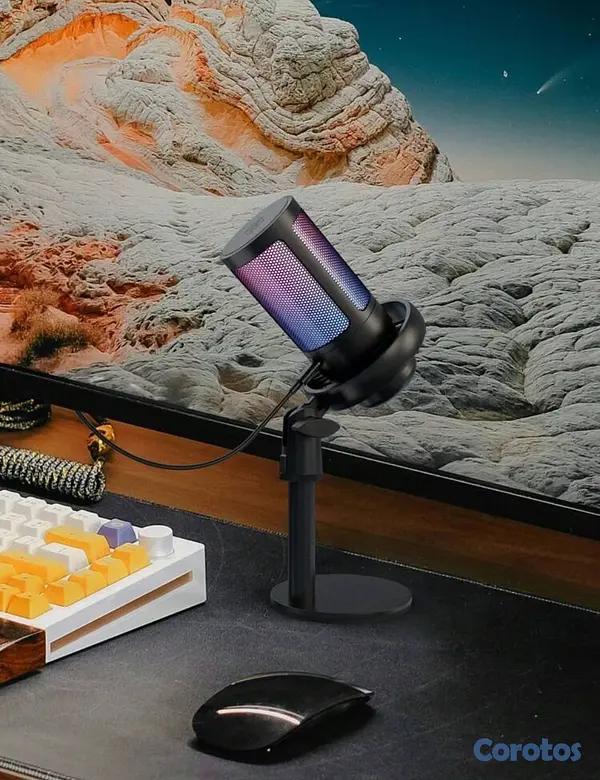 camaras y audio - micrófono con base y RGB 2