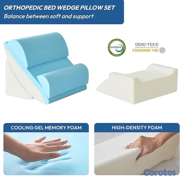 muebles y colchones - almohadas d cuña para después d cirugía, postoperatoria y alivio dolor d espalda 3