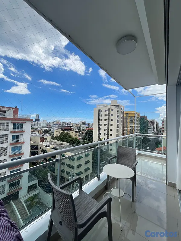 apartamentos - Apartamento full amueblado con amplio balcon front 4