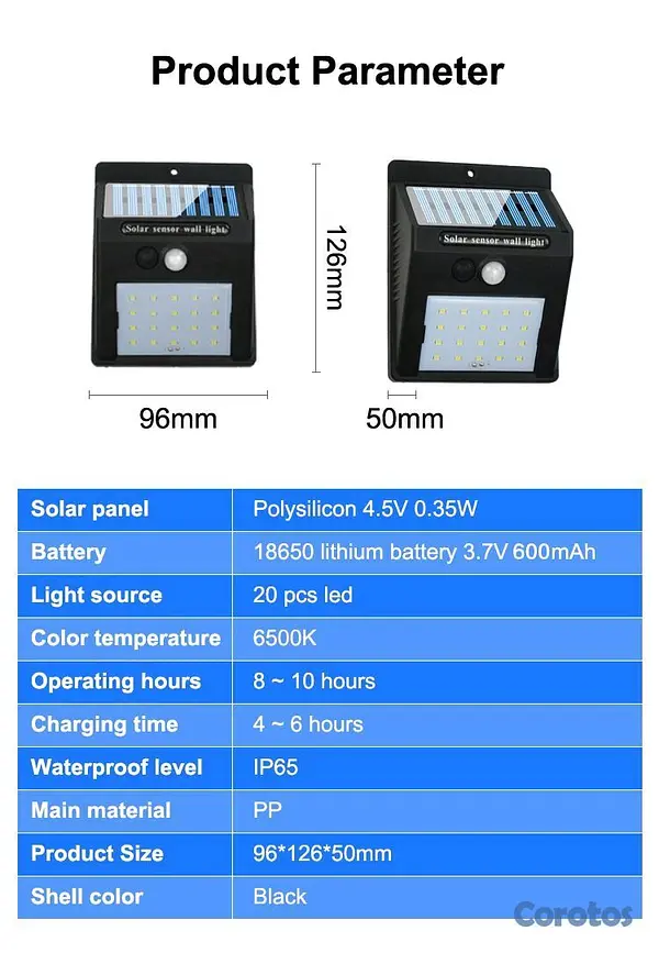 otros electronicos - 🌞💡 Lámpara solar con sensor de movimiento por tan solo $990 💡🌞 3