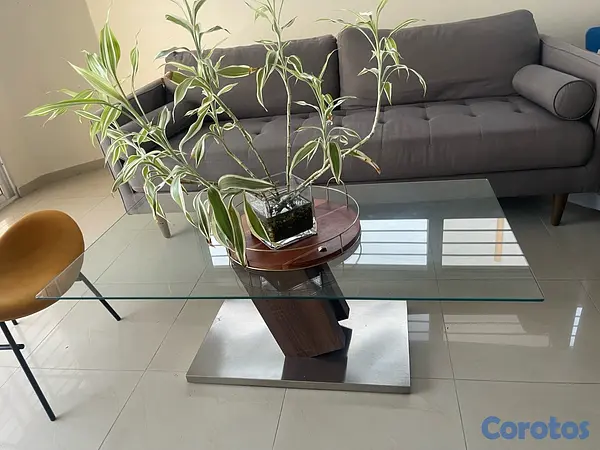muebles y colchones - Juego de muebles gris. Uno de 2 plazas, y uno de 3 plazas.  4