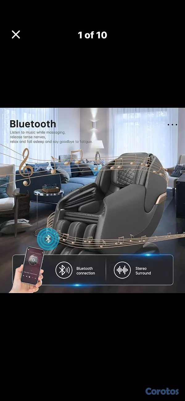 muebles y colchones - Sillón de masaje Real Relax, sillón reclinable de  9