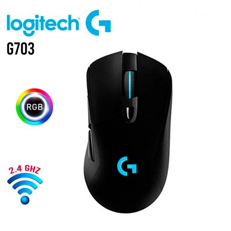 computadoras y laptops - MOUSE LOGITECH G703 LIGHTSPEED WIRELESS GAMING, COLOR NEGRO, RGB LIGHTSYNC 0