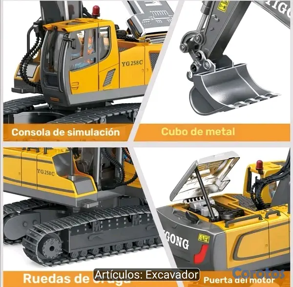 juguetes - Excavator control remoto  3