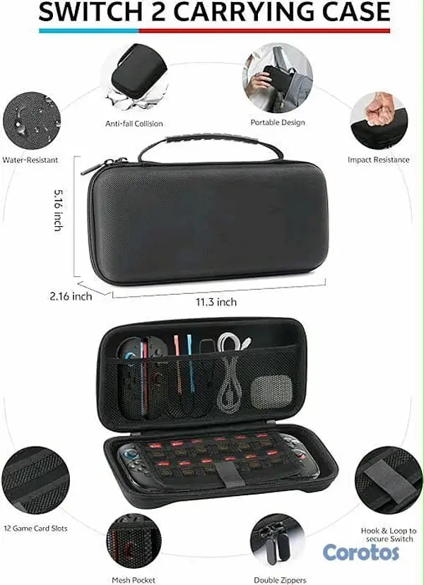 consolas y videojuegos - 🕹️ Pack 16 en 1 para Nintendo Switch 2: mando Pro, estuche, kit de juegos etc🎮 8
