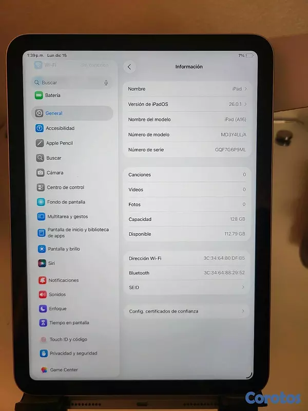 celulares y tabletas - ipad A16 2025 gen11 6