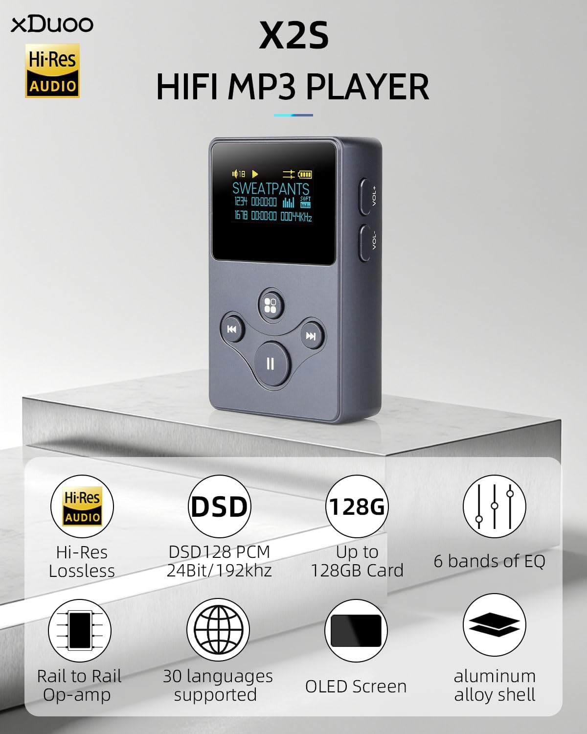 camaras y audio - Xduoo X2s reproductor música portátil WAV - FLAC Soporta hasta 128GB Micro SD 0