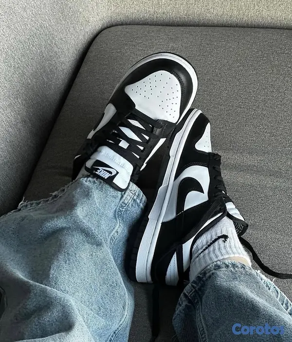 zapatos unisex - Tenis Teni Nike Dunk Low Retro Panda Black White Original Originales Sneaker 🐼 4