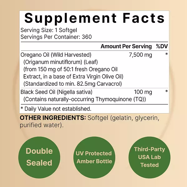 Salud y Equipamiento Médico - Aceite De Oregano Con Aceite De Semilla Negra 7,500 Mg 2