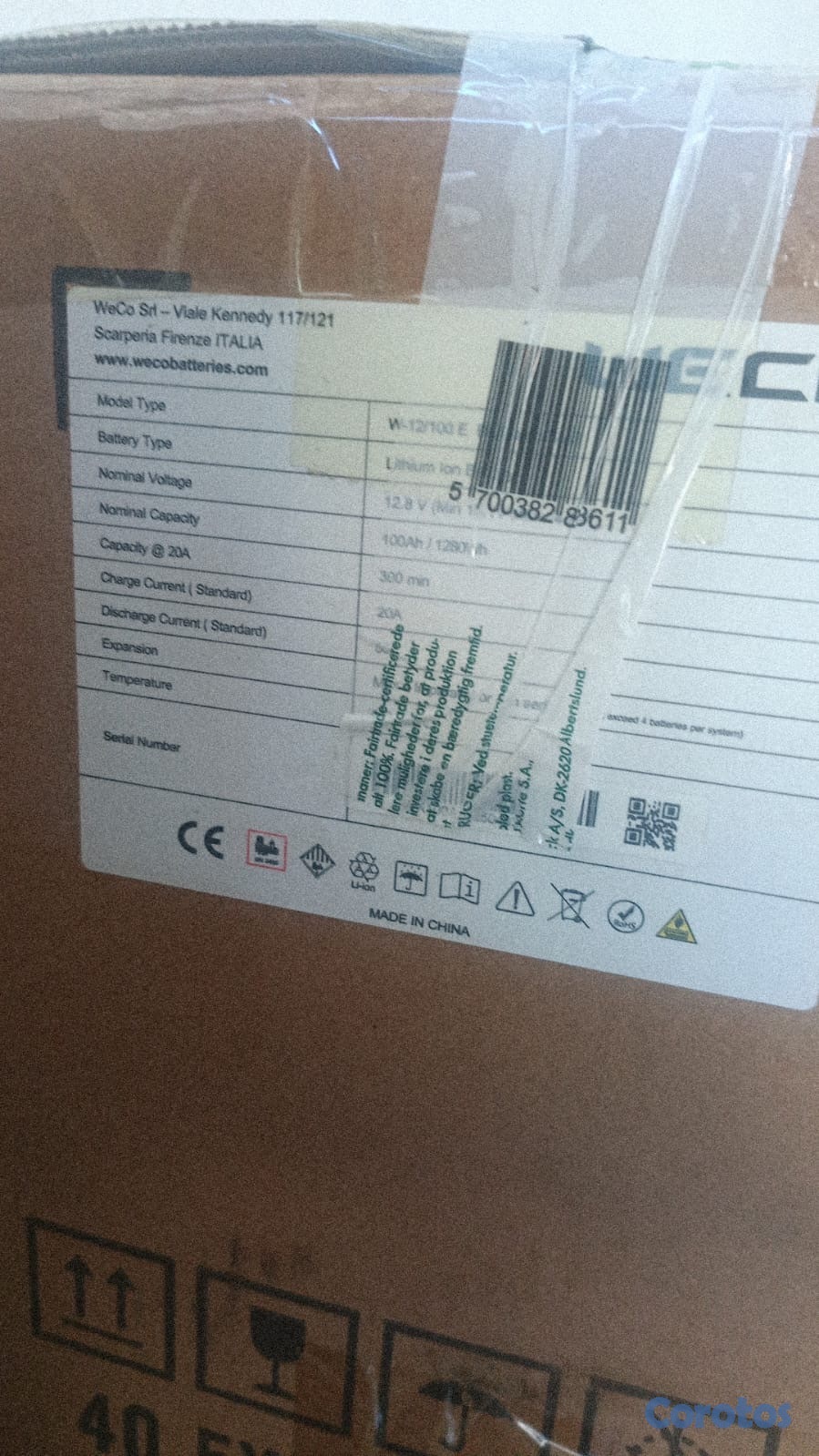 plantas e inversores - Baterías WECO de Lithio 100A 12volt 3