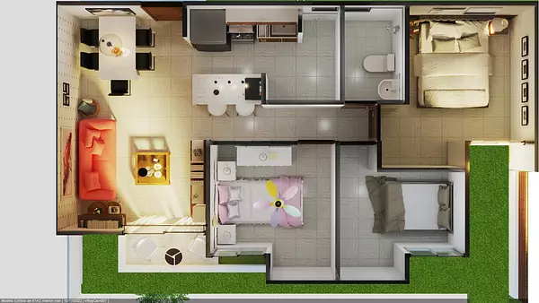 apartamentos - APARTAMENTO DE 3 HABITACIONES - PROYECTO-AUTOPISTA LAS AMÉRICAS 7
