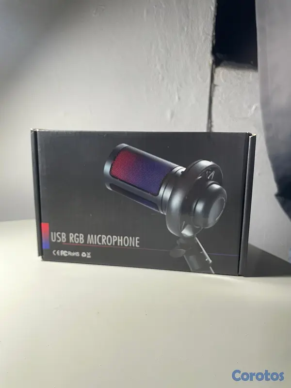 camaras y audio - 🎤 Micrófono USB RGB para PC/Streaming – ¡Nuevo en caja! 4