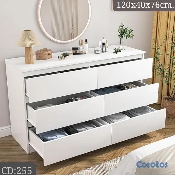 decoración y accesorios - Cómoda (gabetero) de 6 Gabetas
Medida: 120x40x76cm.
 2
