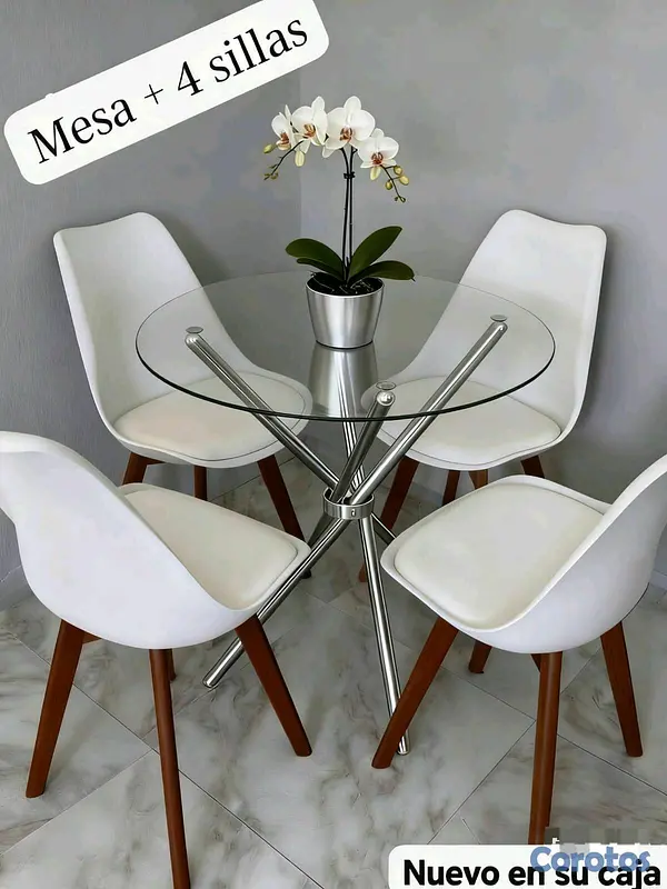 decoración y accesorios - *Juego* de *comedor* de 4 sillas  2