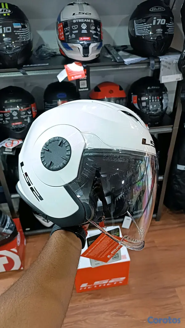 accesorios para vehiculos - CASCO OPEN FACE LS2 VERSO DOBLE CERTIFICACION NUEVO IMPORTADO 5
