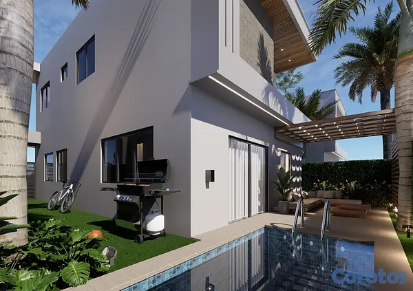 casas vacacionales y villas - Villas en Bavaro 3 hab con piscina desde US$245,000 alta plusvalia 7