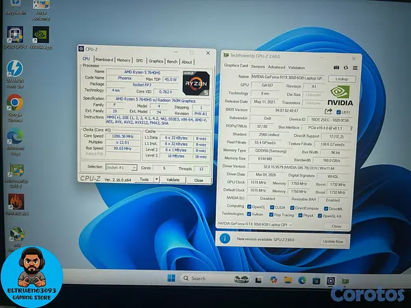 computadoras y laptops - Laptop Gaming Dell Gaming G15 5535, Ryzen 5, RTX 3 7