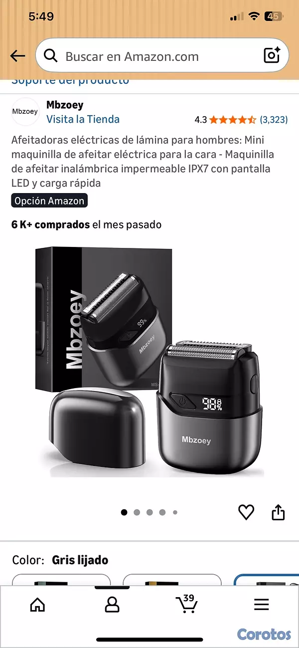 salud y belleza - Afeitadoras eléctricas de lámina para hombres: Mini maquinilla  5