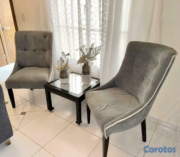 muebles y colchones - Set de Butacas Elegantes con Mesita de Centro🌿 PRE 1