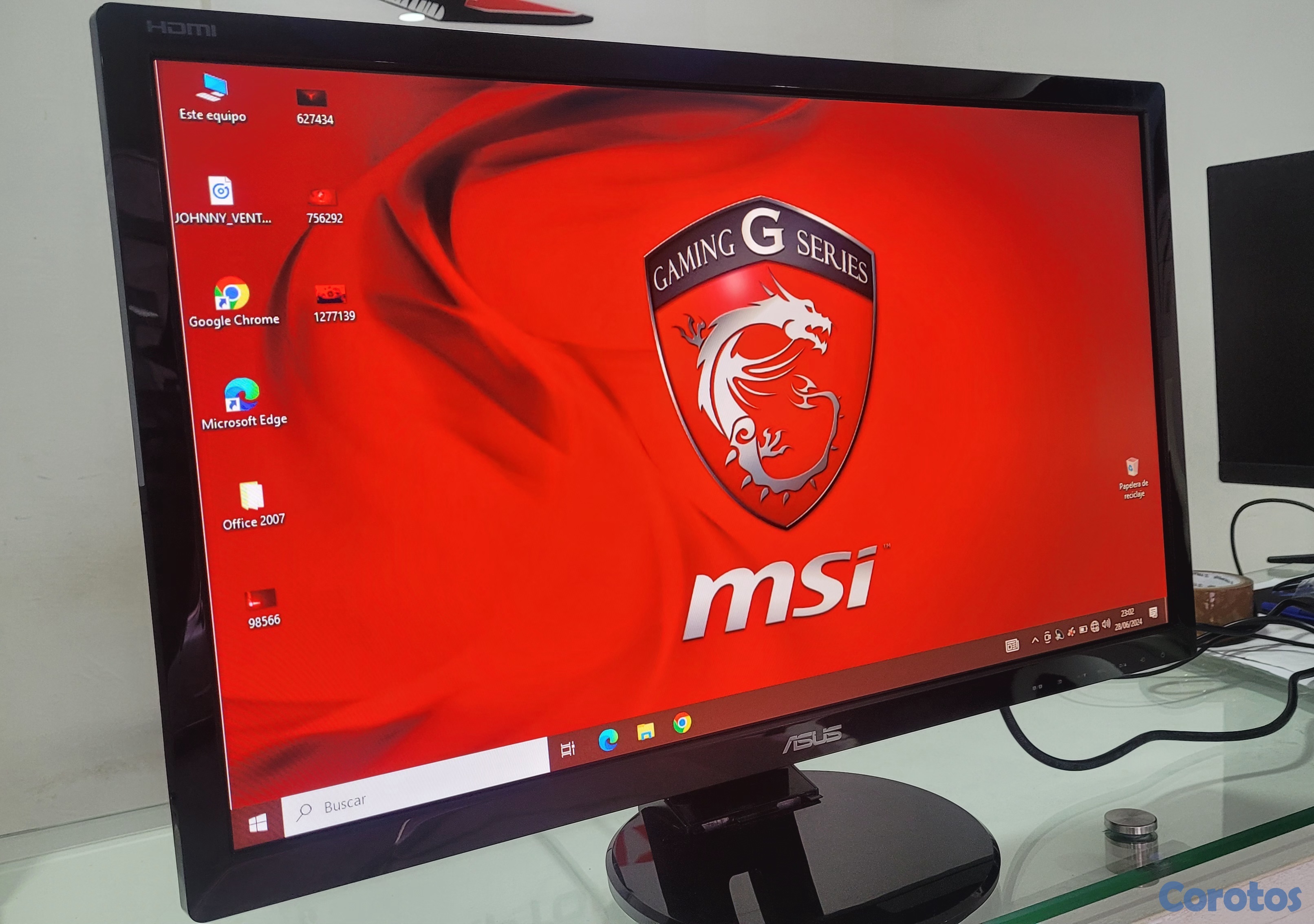 computadoras y laptops - Monitor asus 27 Pulgadas Full 1080p hdmi DisplayPort trae Bocinas  4