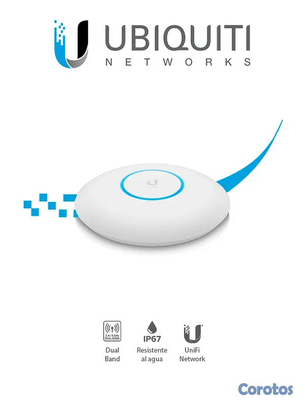computadoras y laptops - ACCESS POINT UBIQUITI U6-PRO, 2.4GHZ 600 MBPS - 5GHZ/4.8 GBPS, 1 PUERTO LAN POE, 2