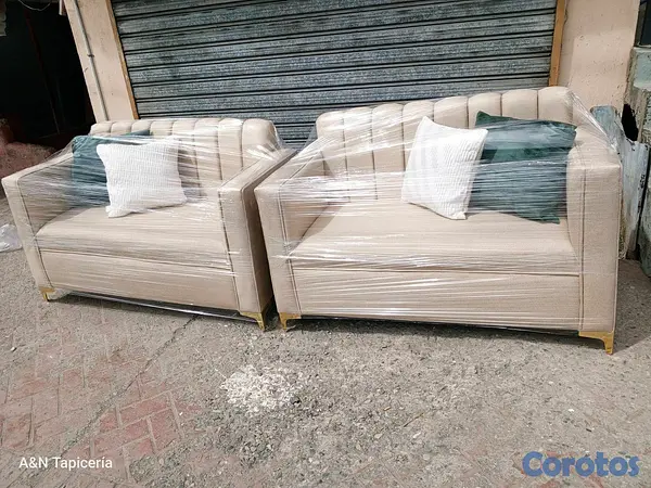 muebles y colchones - juego de 2x2 sofas 2